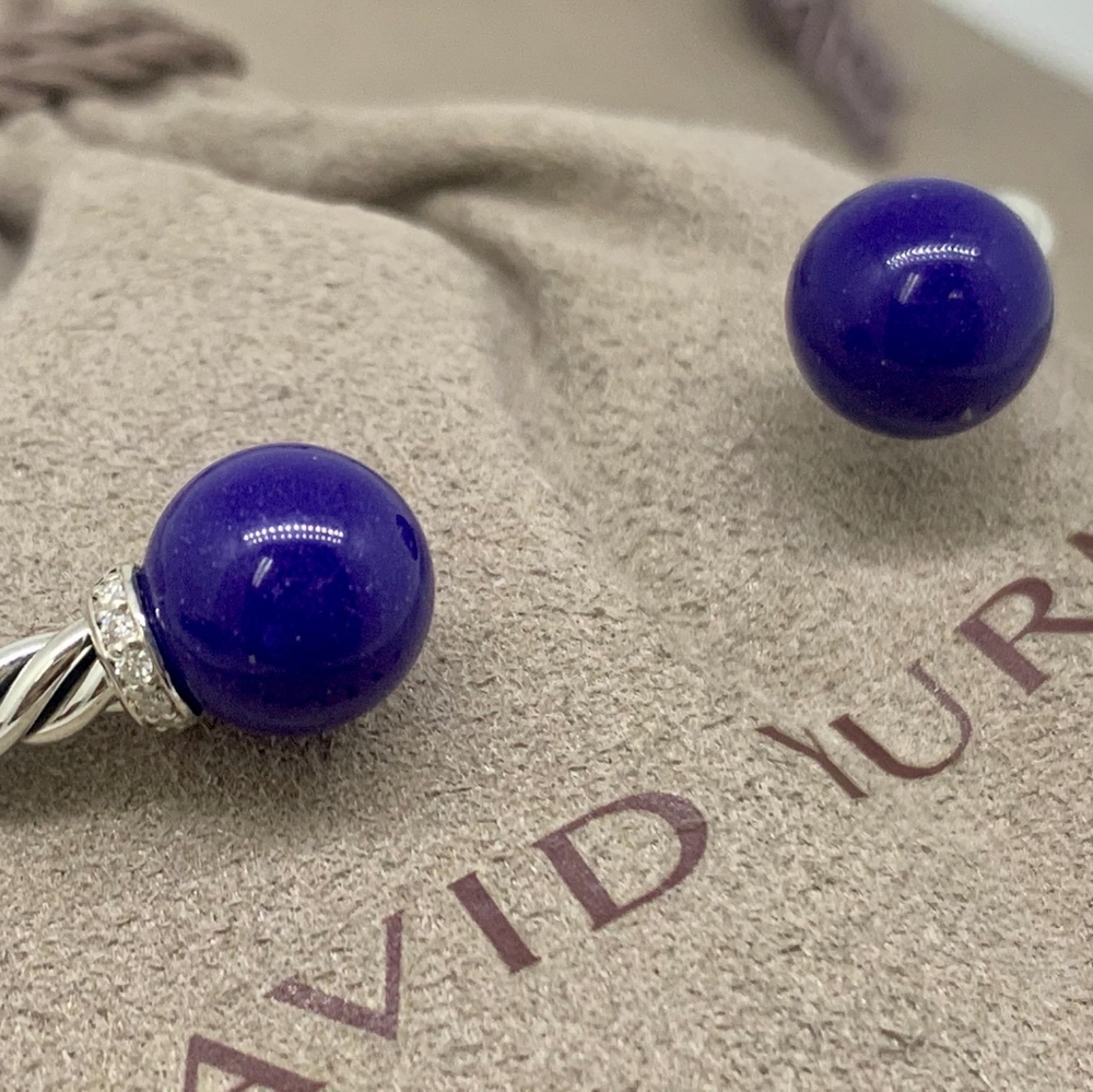 David Yurman Solari Bracelet Lapis Lazuli Diamonds - Picture 2 of 4